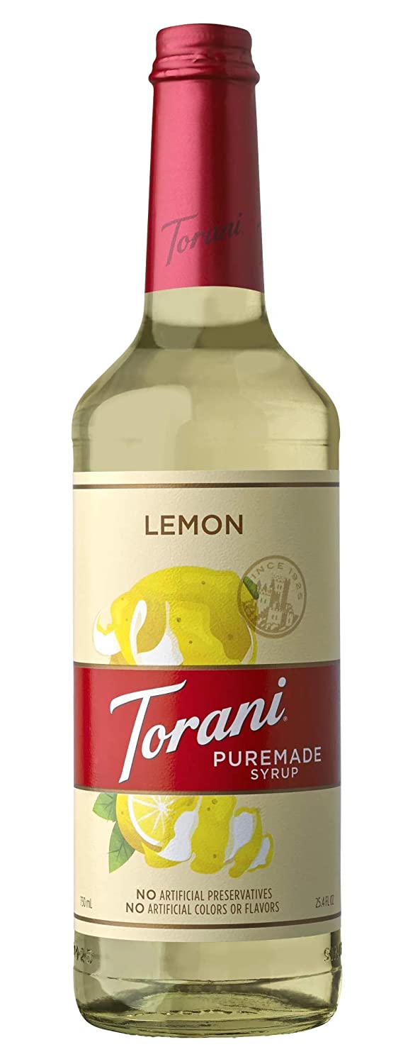 Torani Puremade Flavor Syrup: 750ml Glass Bottle: Lemon