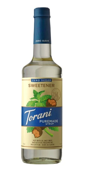 Torani Puremade Zero Sugar Flavor Syrup: 750ml Glass Bottle: Sugar Free Sweetener