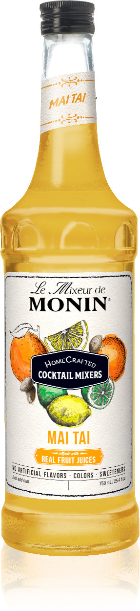 Monin Homecrafted Cocktail Mixers - 750 ml. Glass Bottle: Mai Tai-1