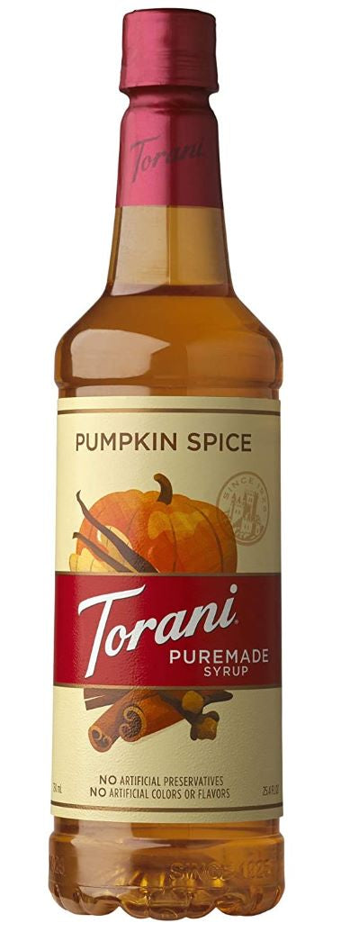 Torani Puremade Flavor Syrup - 750ml Plastic Bottle: Pumpkin Spice