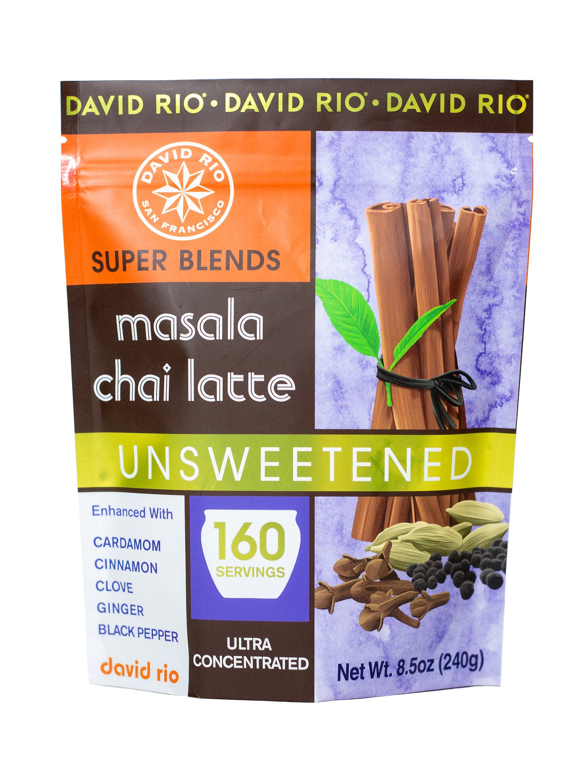 David Rio Super Blends: Unsweetened Masala Chai Latte - 8.5oz Pouch-1