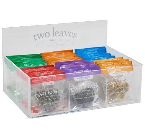 Two Leaves Tea - 6 Slot Acrylic Tea Bag Display