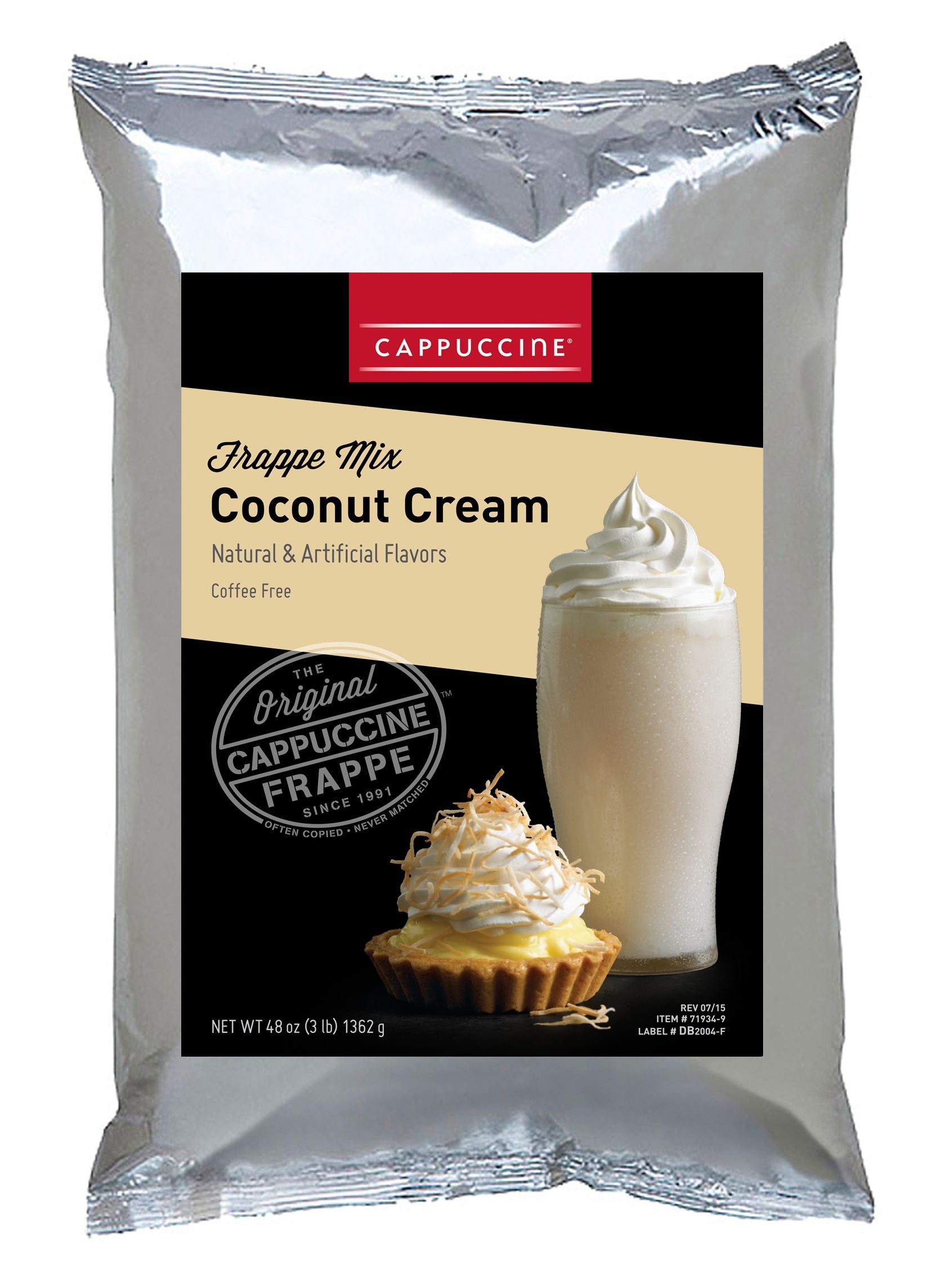 Cappuccine Frappe Mix - 3 lb. Bulk Bag: Coconut Cream-1