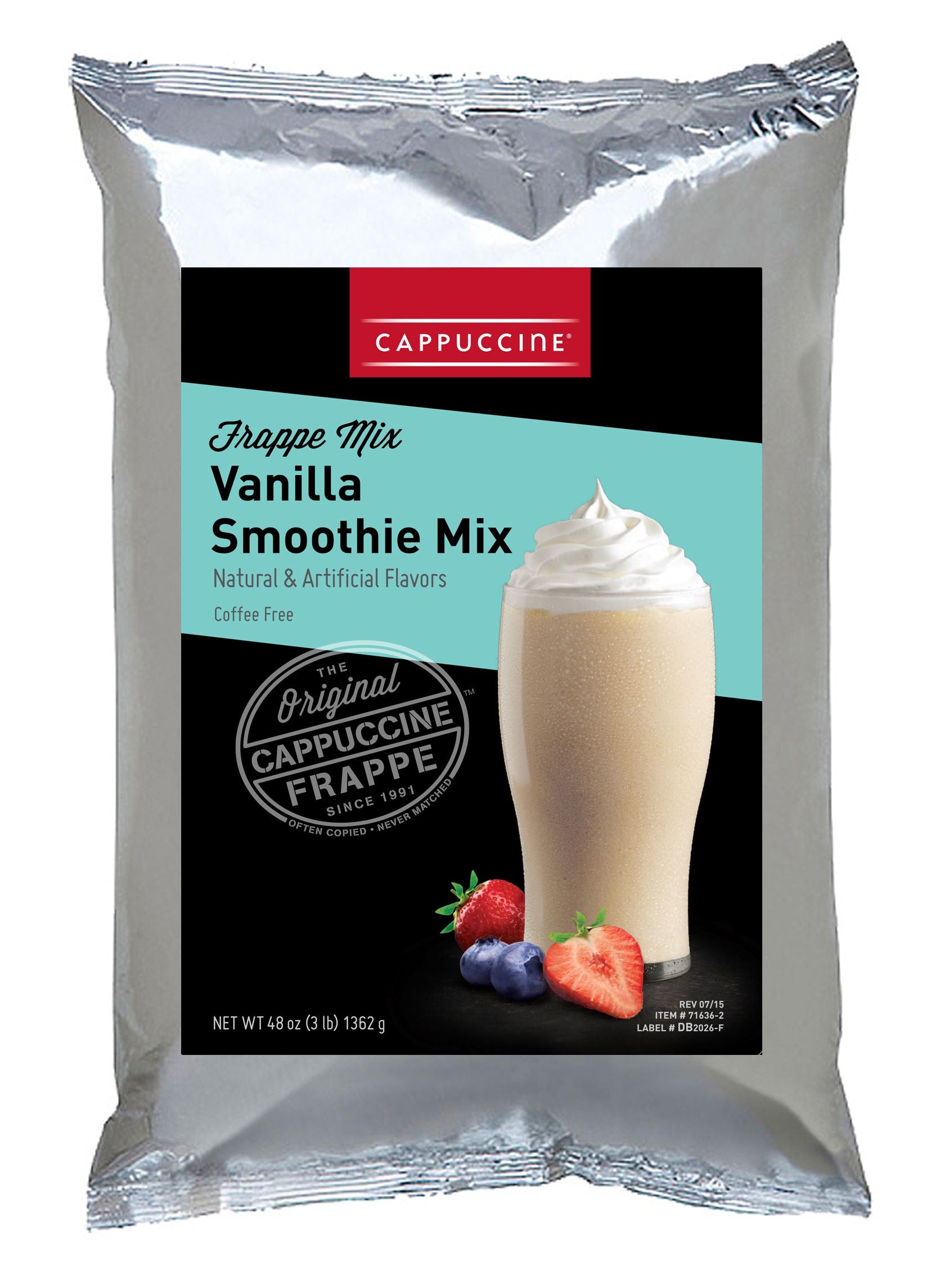 Cappuccine Frappe Mix - 3 lb. Bulk Bag: Vanilla Smoothie Mix