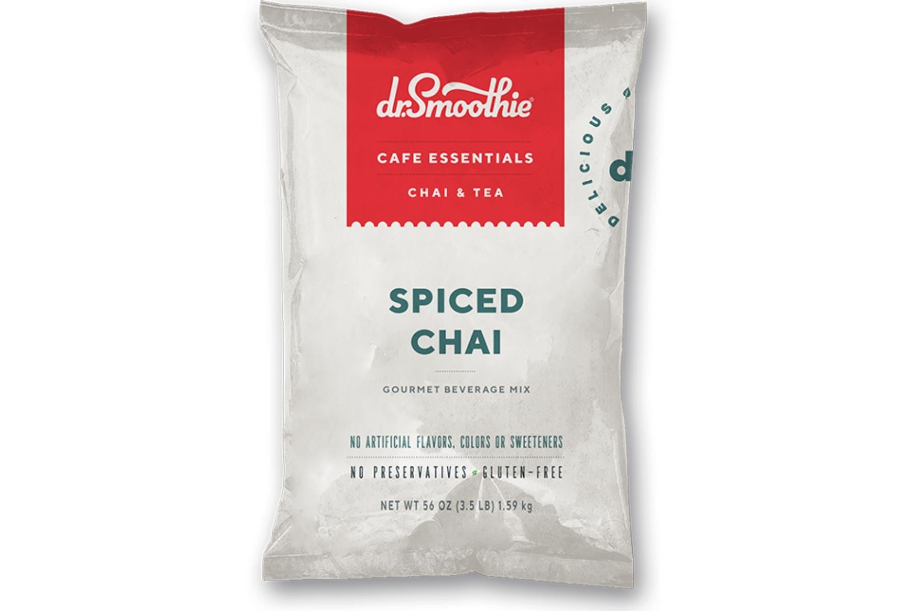 Dr. Smoothie Cafe Essentials Chai & Tea - 3.5lb Bulk Bag: Spiced Chai