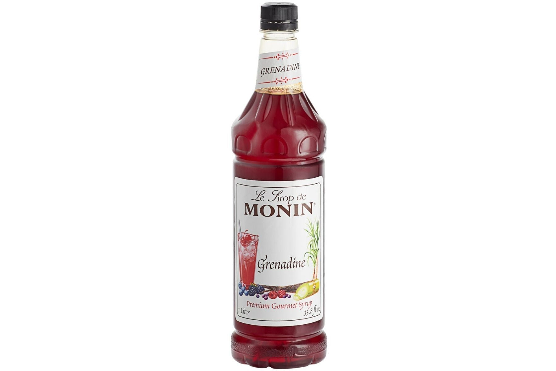 Monin Classic Syrup - 1L Plastic Bottle: Grenadine