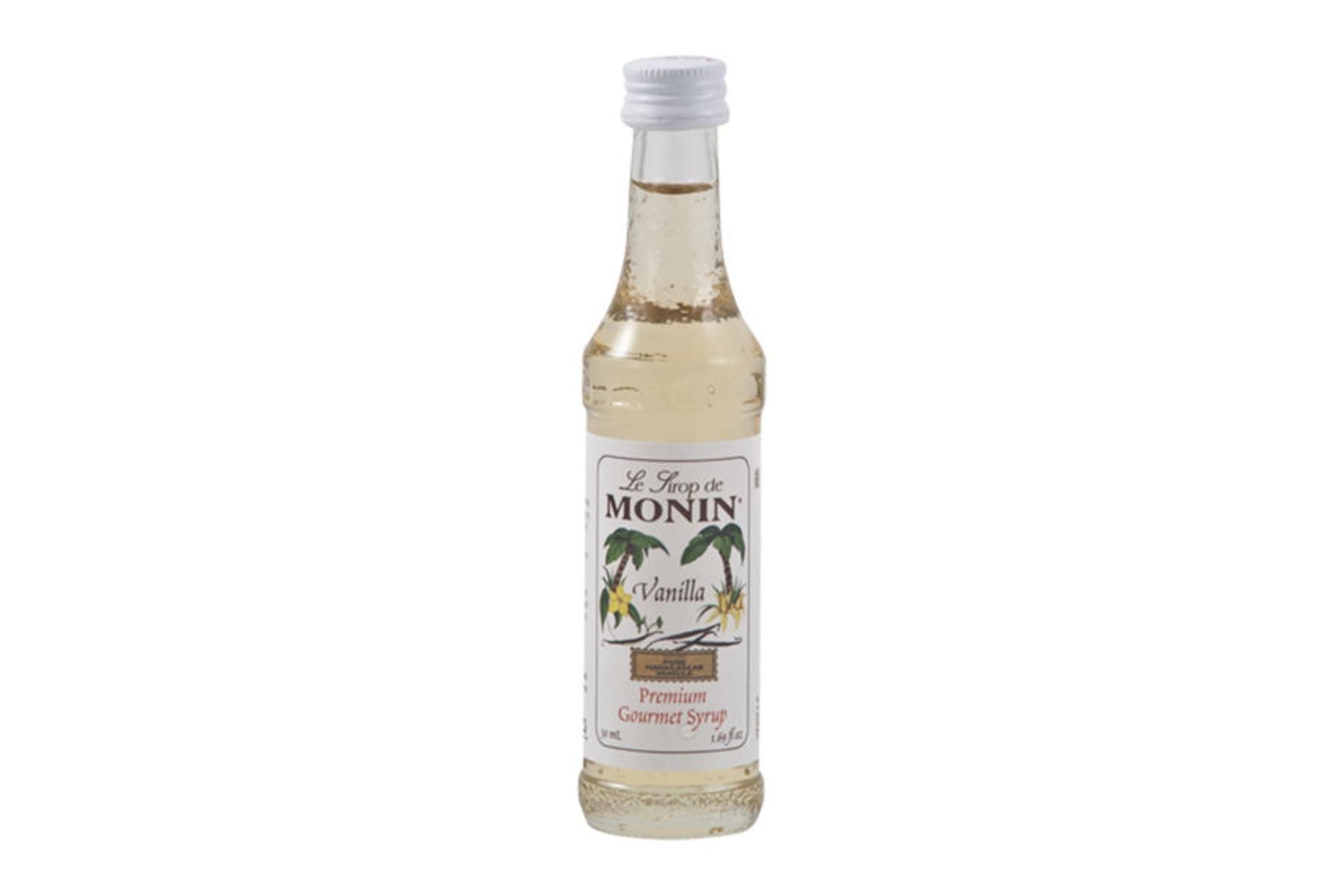 Monin Classic Flavor Syrup - Case of 120 50ml Bottles: Vanilla