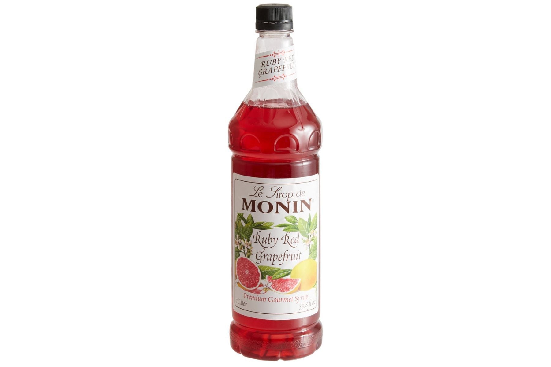 Monin Classic Syrup - 1L Plastic Bottle: Ruby Red Grapefruit