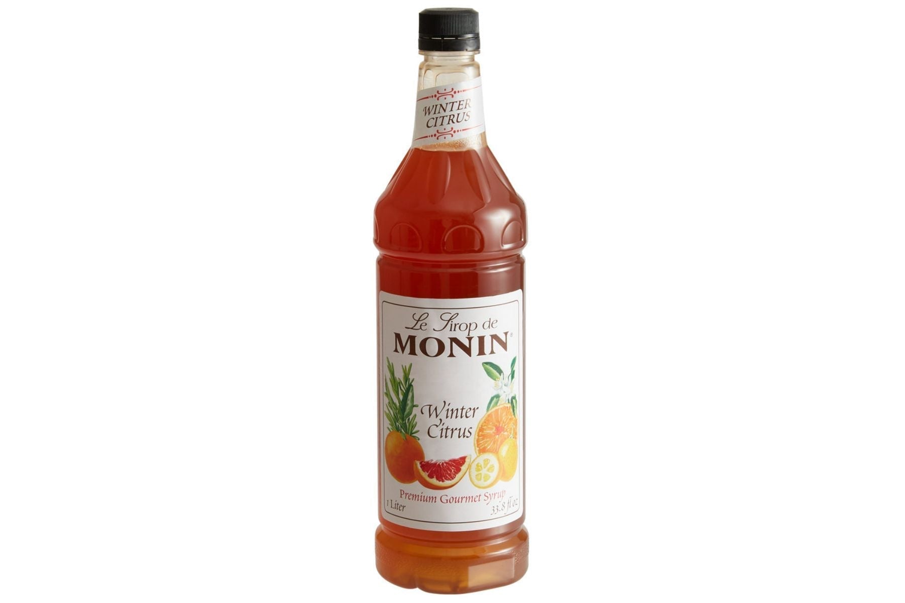 Monin Classic Syrup - 1L Plastic Bottle: Winter Citrus