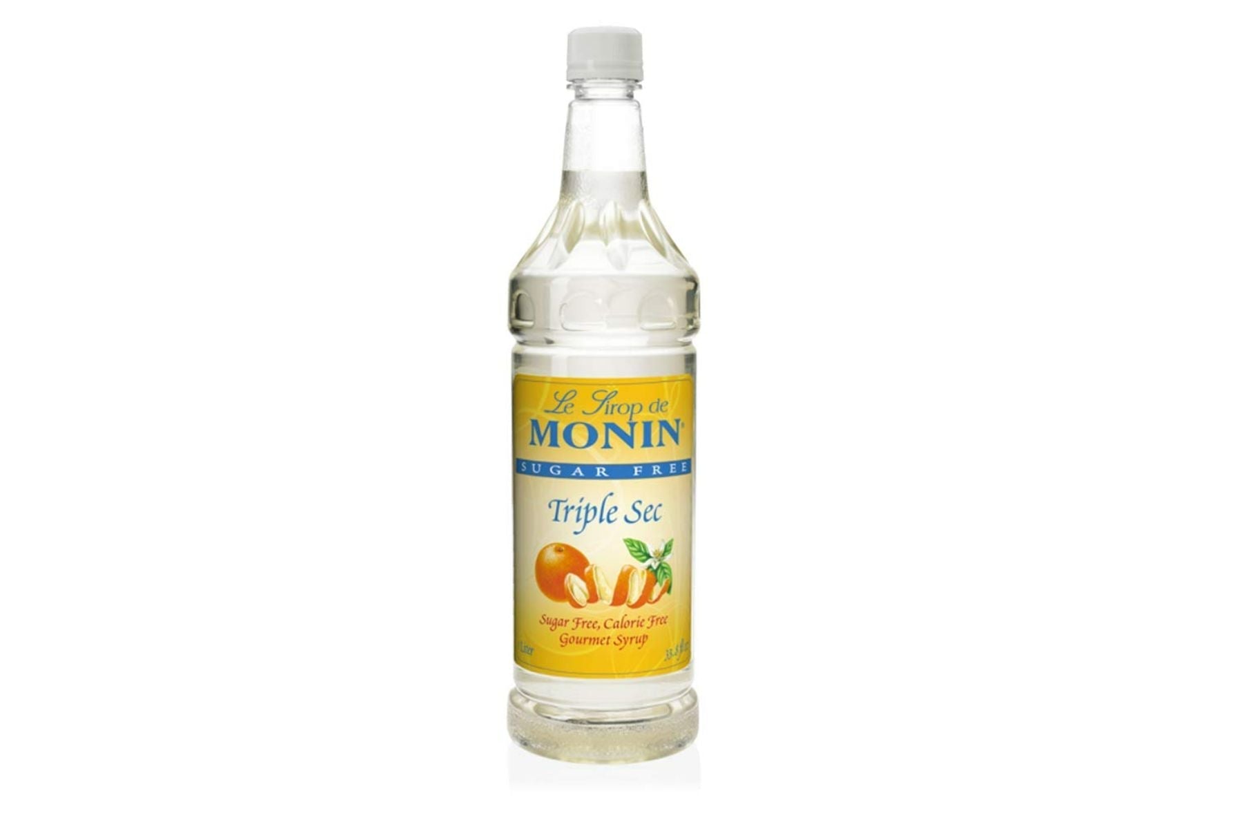 Monin Classic Flavored Syrups - 1 Liter Plastic Bottle: Sugar Free Triple Sec