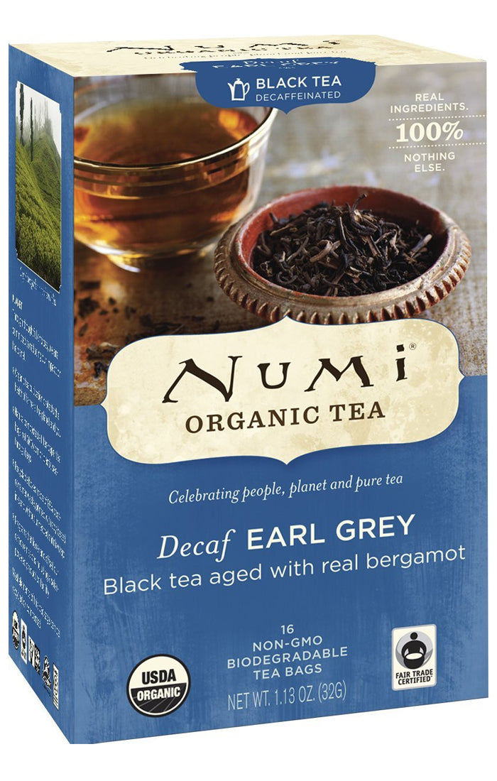 Numi Tea - Box of 16 Single Serve Packets: Decaf Earl Grey