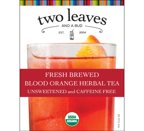 Two Leaves Tea: Blood Orange - Box of 24 1oz. Iced Tea Filter Bags