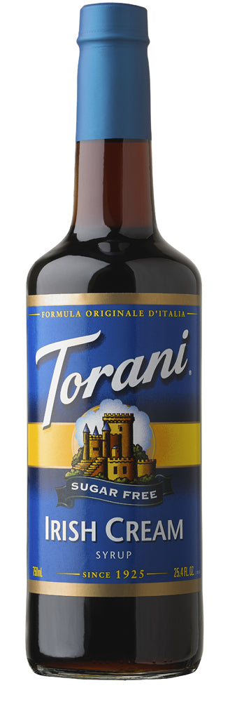 Torani Sugar Free Flavored Syrups - 750 ml Glass Bottle: Irish Cream