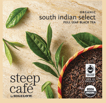 Steep CafÃ© Tea by Bigelow - Individually Wrapped Tea Bag: Black Tea - Organic South Indian Select (Fair Trade)