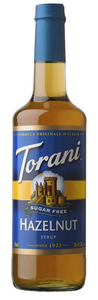 Torani Sugar Free Flavored Syrups - 750 ml Glass Bottle: Hazelnut