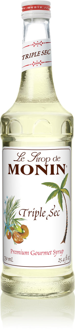 Monin Classic Flavored Syrups - 750 ml. Glass Bottle: Triple Sec