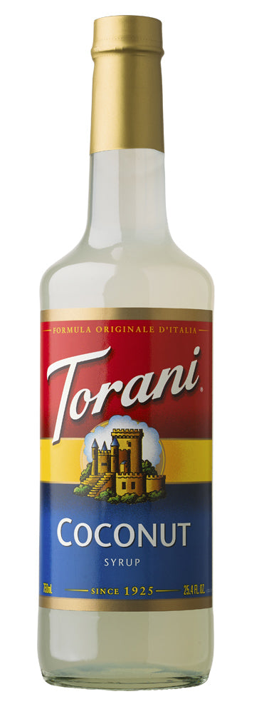 Torani Classic Flavored Syrups - 750 ml Glass Bottle: Coconut