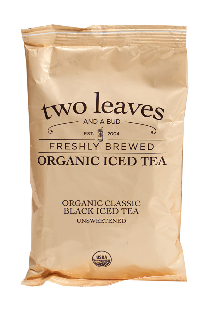 Two Leaves Tea: Organic Black - Box of 24 3oz. Pouches Loose Leaf Iced Tea