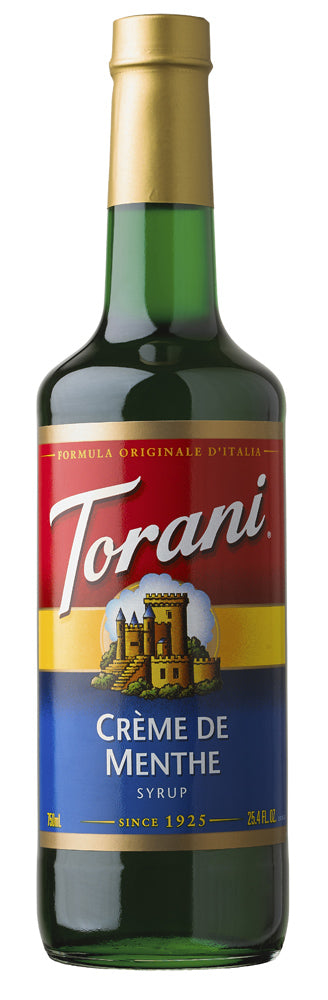 Torani Classic Flavored Syrups - 750 ml Glass Bottle: Crème de Menthe