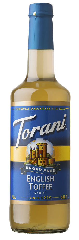 Torani Sugar Free Flavored Syrups - 750 ml Glass Bottle: English Toffee