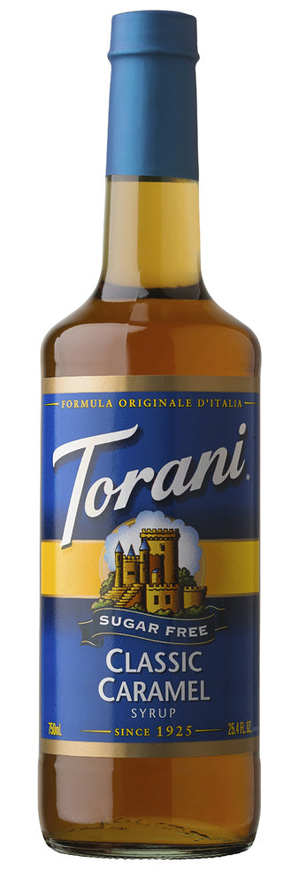 Torani Sugar Free Flavored Syrups - 750 ml Glass Bottle: Caramel Classic