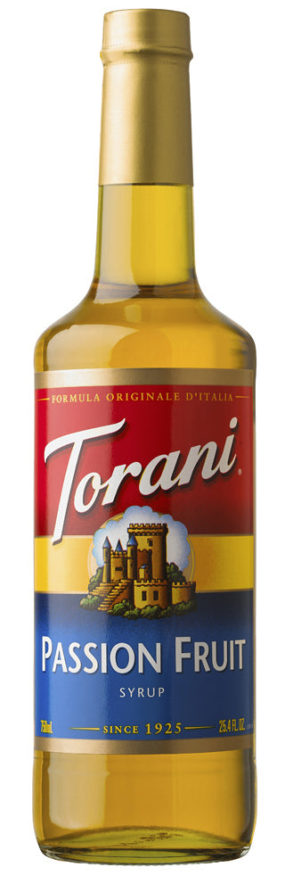 Torani Classic Flavored Syrups - 750 ml Glass Bottle: Passion Fruit