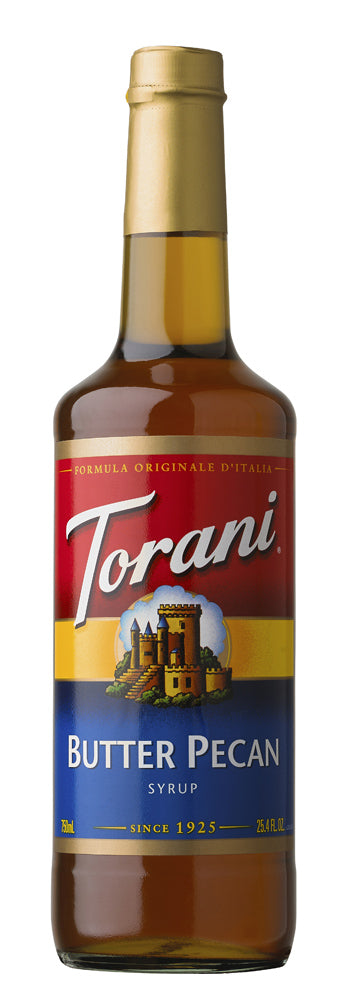 Torani Classic Flavored Syrups - 750 ml Glass Bottle: Butter Pecan-1