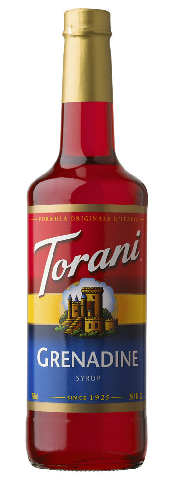 Torani Classic Flavored Syrups - 750 ml Glass Bottle: Grenadine