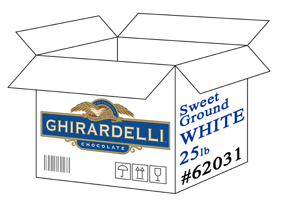 Ghirardelli Sweet Ground White Chocolate Powder - 25 lb. Box