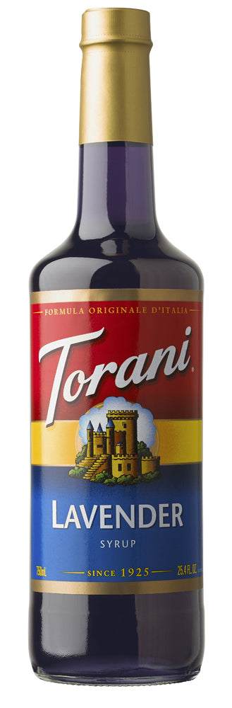 Torani Classic Flavored Syrups - 750 ml Glass Bottle: Lavender