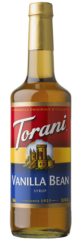 Torani Classic Flavored Syrups - 750 ml Glass Bottle: Vanilla Bean