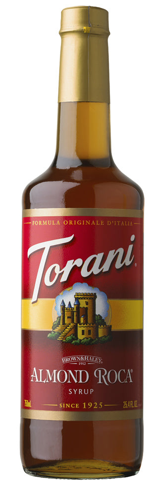 Torani Classic Flavored Syrups - 750 ml Glass Bottle: Almond Roca