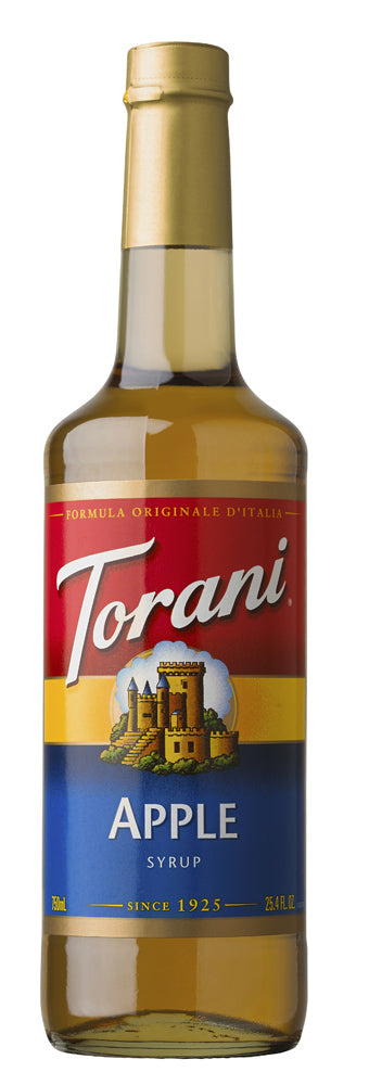 Torani Classic Flavored Syrups - 750 ml Glass Bottle: Apple
