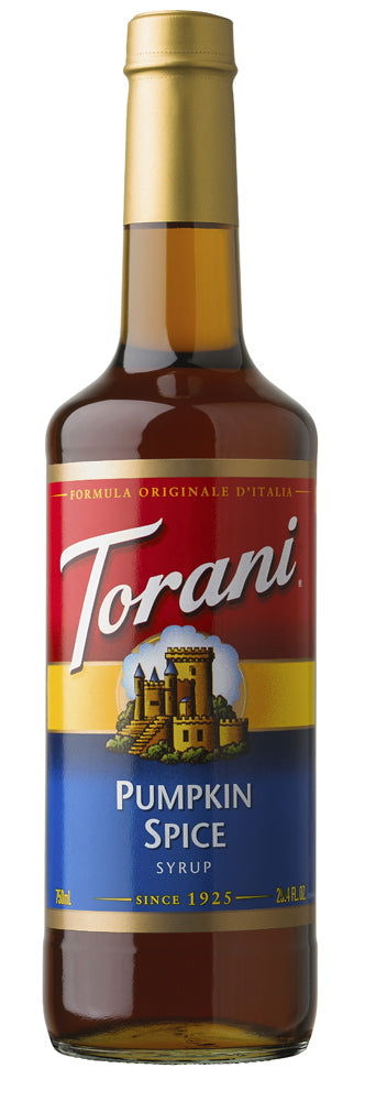 Torani Classic Flavored Syrups - 750 ml Glass Bottle: Pumpkin Spice