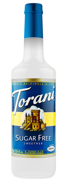 Torani Sugar Free Sweetener - 750ml Plastic Bottle Case
