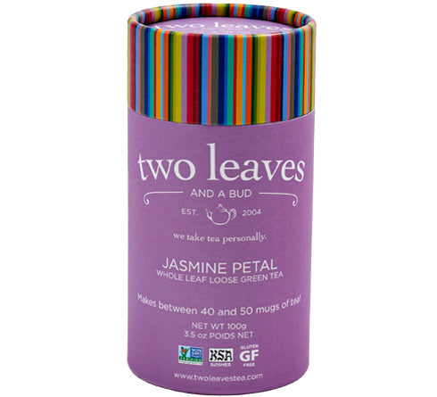 Two Leaves Tea: Jasmine Petal Green - Loose Tea in a Cylinder