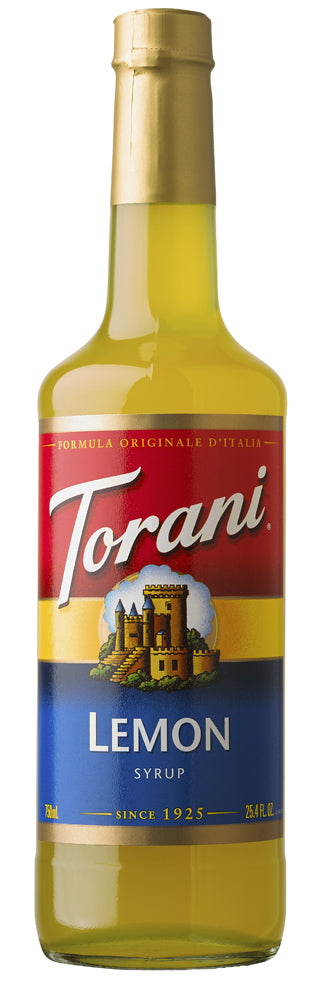 Torani Classic Flavored Syrups - 750 ml Glass Bottle: Lemon