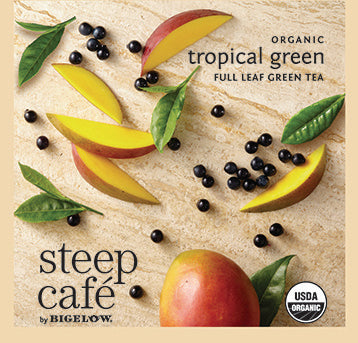 Steep CafÃ© Tea by Bigelow - Individually Wrapped Tea Bag: Green Tea - Organic Tropical