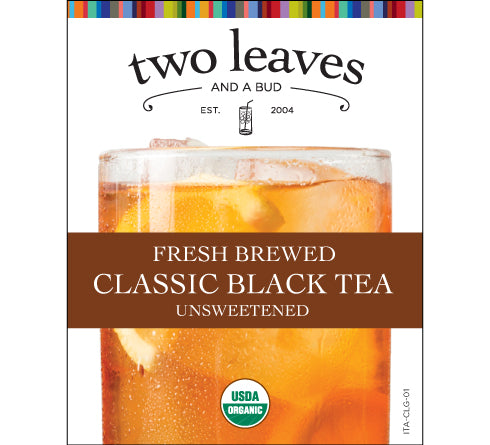 Two Leaves Tea: Organic Black - Box of 24 1oz. Iced Tea Filter Bags