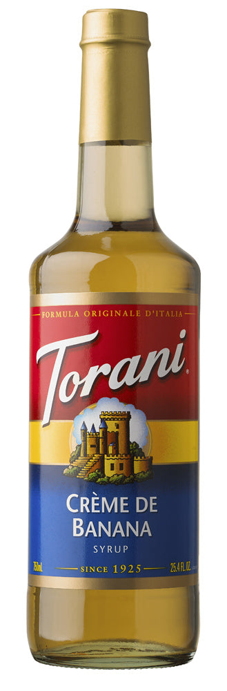 Torani Classic Flavored Syrups - 750 ml Glass Bottle: Crème de Banana