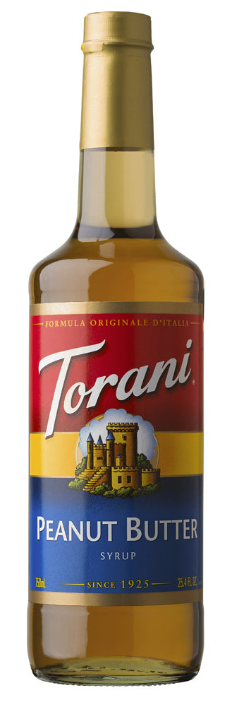 Torani Classic Flavored Syrups - 750 ml Glass Bottle: Peanut Butter