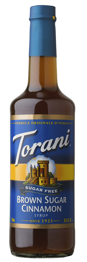 Torani Sugar Free Flavored Syrups - 750 ml Glass Bottle: Brown Sugar Cinnamon