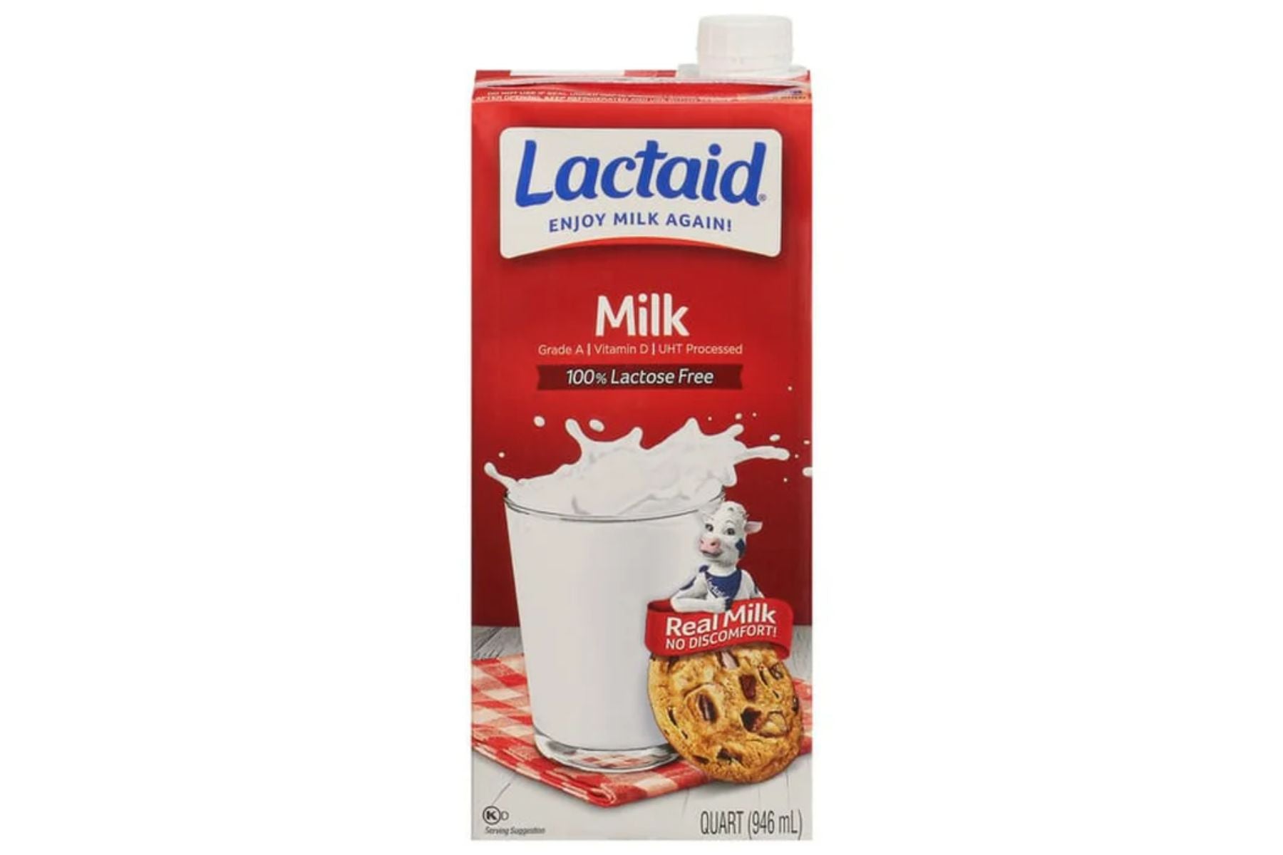 Lactaid Lactose-Free Whole Milk - Case of 6 32oz Cartons