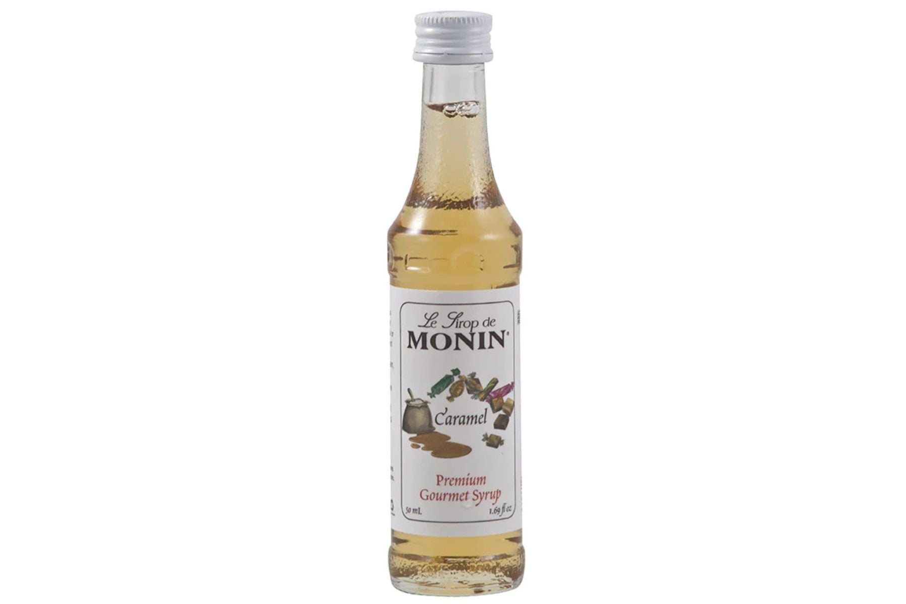 Monin Classic Flavor Syrup - Case of 120 50ml Bottles: Caramel