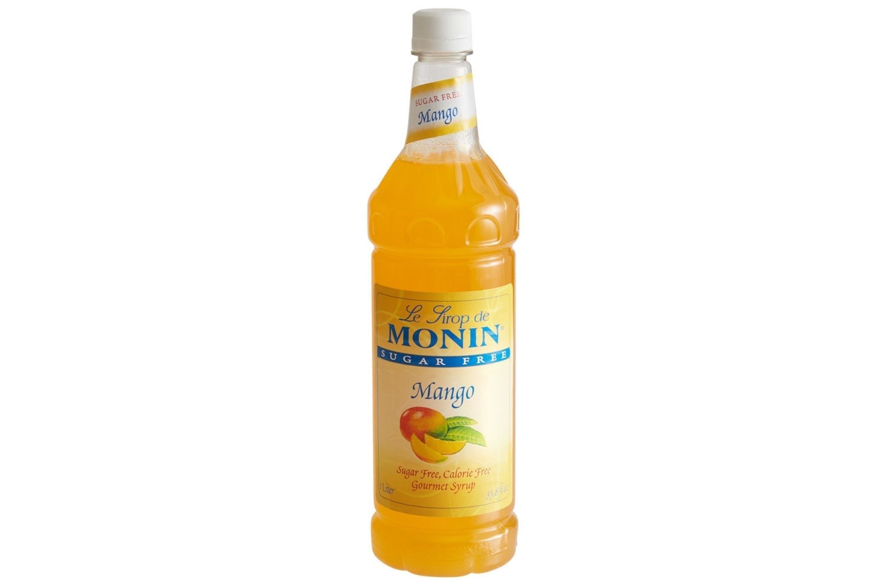 Monin  Sugar Free Flavored Syrups - 1L Plastic Bottle: Mango (Sugar Free)